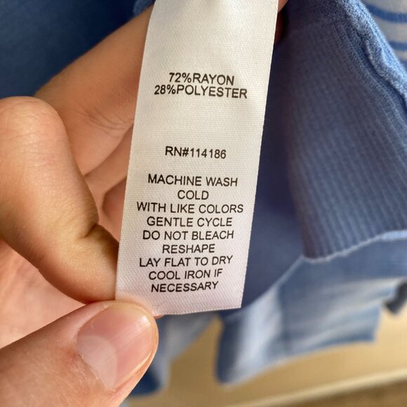 NWT Verve Ami Womens Open Front Cardigan XL Bel Air Blue Striped Lightweight - Picture 6 of 7